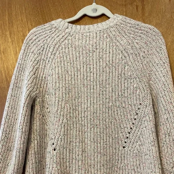 Cream and Colored Knit Sweater - Picture 1 of 3
